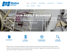 Tablet Screenshot of matthysgroup.com